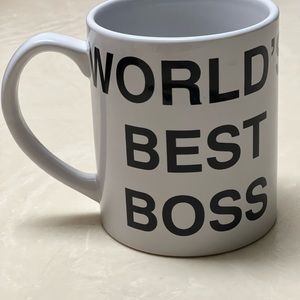 Zak designs, “Worlds best boss”, coffee mug.